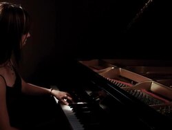 Playing Piano Stock Footage