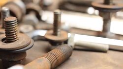 HD Dolly:Hand tools, old screws. Stock Footage