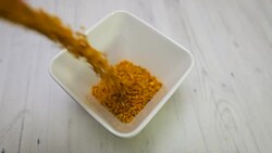 Dehydrated Bee Pollen foward Stock Footage