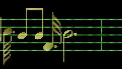 Musical Notes Led Screen Stock Footage