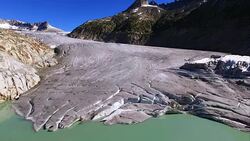 Europe's Melting Glaciers: Rhone Stock Footage
