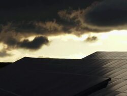 HD Solar Park at Sunset Time Lapse Stock Footage