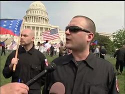 Approximately 30 members of the National Socialist movement - self-proclaimed Neo-Nazis - marched through the streets of Washington D.C. Saturday, setting off a host of counter protests near the capital. News Clip