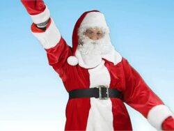 Drunk Santa Claus congratulates Stock Footage