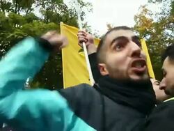 Kurds In Berlin Protest For Kobane Stock Footage