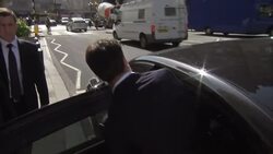 Ed Miliband leaves Broadcasting House News Clip