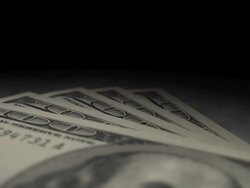 $100 Bills Multi-Perspective Fly Overs (1080/30P) Stock Footage