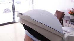 Steam hair dryer machine Stock Footage