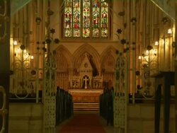 Pull back afghan church mumbai maharashtra Stock Footage