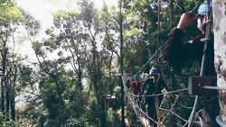 Zip line Adventure Stock Footage