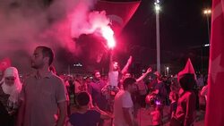 CLEAN : Government supporters rally in Istanbul News Clip