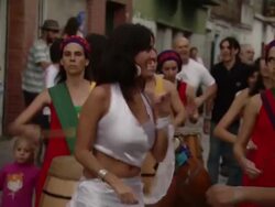 WS Shot of parade performance on street AUDIO / Buenos Aires, Argentina Stock Footage