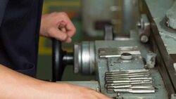 Hand operating milling machine Stock Footage