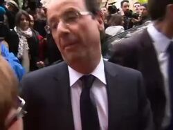 Francois Hollande Leaving Polling Station News Clip