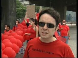 BRAZIL: AIDS PROTESTORS RALLY AGAINST GOVERNMENT HEALTH CUTS News Clip