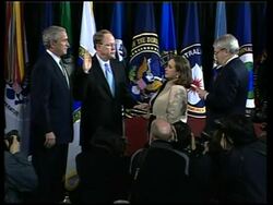 President Bush swears in new Director of National Intelligence News Clip