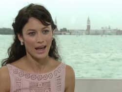 INTERVIEW: Olga Kurylenko on working on set with director Terrence Malick at To The Wonder Interviews: 69th Venice Film Festival on September 03, 2012 in Venice, Italy (Footage by WireImage Video/Getty Images) Stock Footage