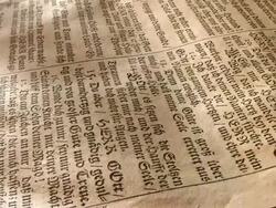 Old gothic print Stock Footage