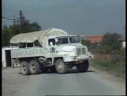 Bosnia - Another UNPROFOR Convoy Is Held Up News Clip