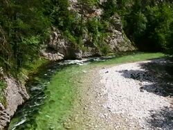 Mountain river with clean water Stock Footage