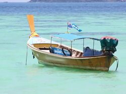 boat running on the sea Stock Footage