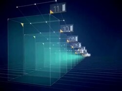 Animated 3D Blue Bar Graph Stock Footage