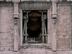 1963 MONTAGE MS Bell ringing / WS Pope Paul VI at window of Apostolic Palace / WS SILHOUETTE cross atop church dome / Vatican City Stock Footage