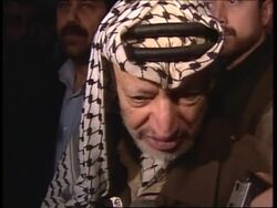 Powell meeting Arafat plus Arafat and Erekat reax News Clip