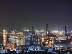 Time lapse of Laemchabang harbor Stock Footage