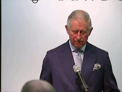 HRH Prince Charles making speech in Royal Drawing School News Clip