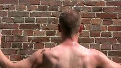 Outdoor shower Stock Footage