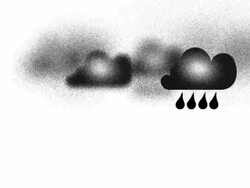 CLOUDS : rainfall and snowfall (TRANSITION) Stock Footage