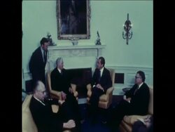 SYND 21-3-73 NIXON AND SOVIET SCIENTISTS MEET AT WHITE HOUSE Instructional Video