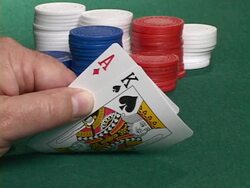 BlackJack Hand Stock Footage
