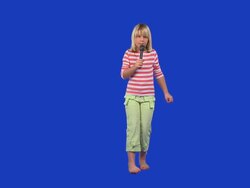 Little Girl Singing Stock Footage