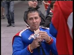 Czech and Turkish supporters party ahead of match News Clip