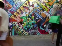 New York City Mural Pays Homage To Fallen Street Artists Stock Footage