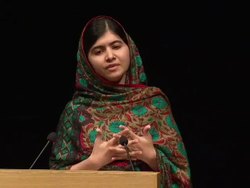 Malala Finishing Acceptance Speech News Clip
