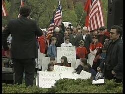 USA: WASHINGTON: kA STAGE PRO NATO DEMONSTRATION News Clip