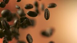 Falling coffee beans. Stock Footage
