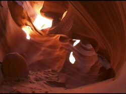 shadows moving in narrow slot canyon Stock Footage