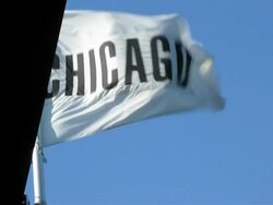 Waving Chicago Flag Stock Footage