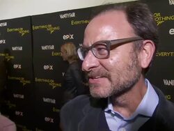 INTERVIEW: Fisher Stevens on his favorite Bond girl, on which presidential candidate would make a better Bond villain at  EPIX And VANITY FAIR Present The Premiere Of "Everything Or Nothing: The Untold Story Of 007" At MoMA And Metropolitan Club Stock Footage