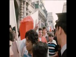 SYND 28-3-72 MINTOFF RETURNS HOME TO STUPENDOUS WELCOME News Clip