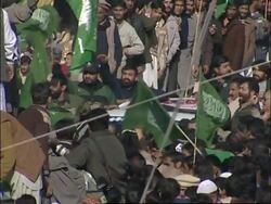 WRAP Sharif at rally ADDS says Musharraf "blindly" following US News Clip