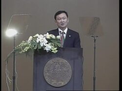 TAPE Thai PM Thaksin addresses meeting on bird flu News Clip