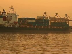 Container ship Stock Footage