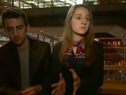 INTERVIEW: Tristan Halilaj, Sindi Lacej on younger generation trying to change attitudes, on charities like SOS and how they help, how the government needs address the situation. (Footage by WireImage Video/GettyImages) Stock Footage