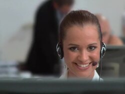 HD DOLLY: Telephone Worker Stock Footage