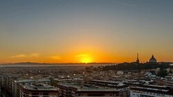 Timelapse of sunrise over the Rome and Vatican. Rome, Italy. April, 2016. Stock Footage
